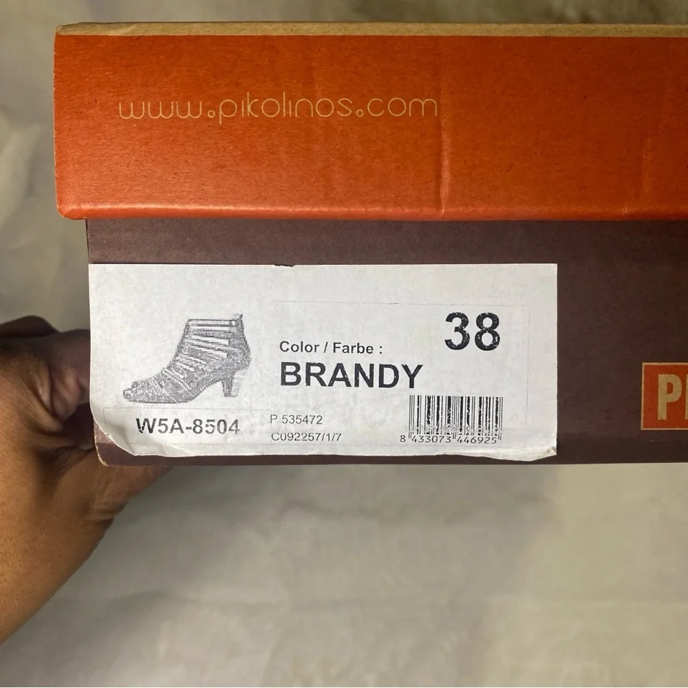 NIB Pikolinos Brandy Java Leather Heels Sandals in Color Farbe -Size 38